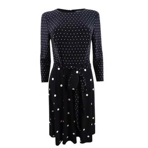 Ralph Lauren Polkadot fit and flare dress Size 6P